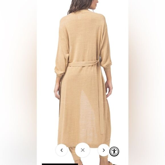 LSpace Azores Duster in Toffee Tan brown cardigan tie knit Revolve M/L $198 - Picture 15 of 16